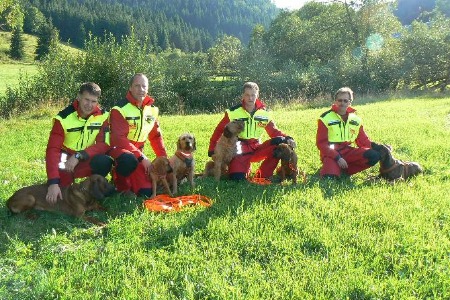 Die 4 Gespanne der Station mit den Hunden. Dabei auch die drei jungen Daskan, Luka und Hilde.